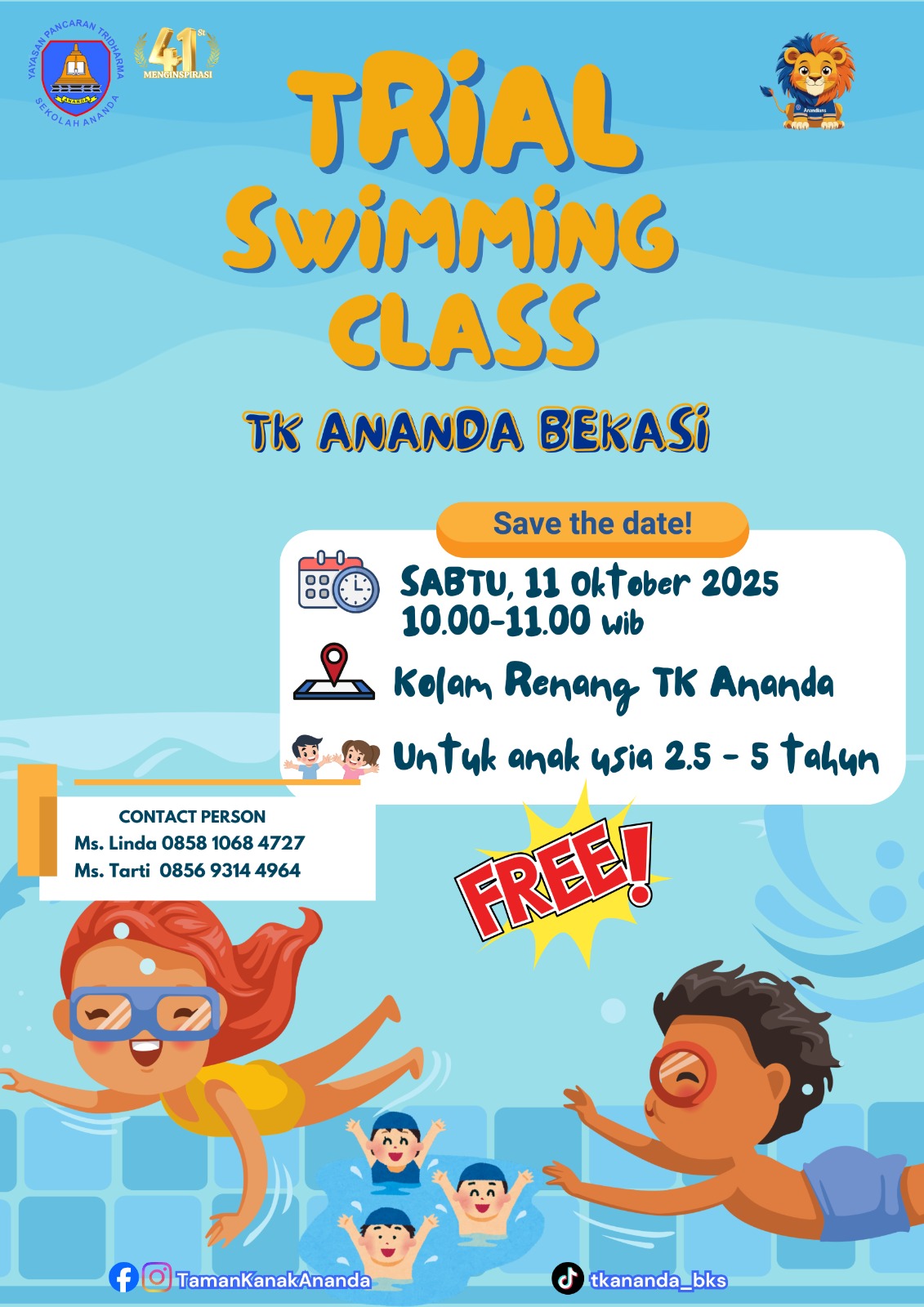 Free Trial Swimming Class